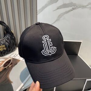 Celine Black Hat with Nautical Emblem